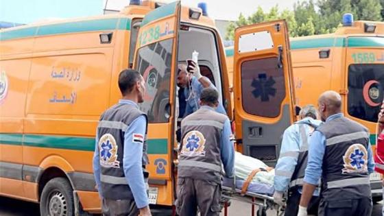 إصابة 5 أشخاص في حادث تصادم مروع بين 4 سيارات على الطريق الزراعي ببنها