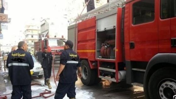 تفاصيل السيطرة على حريق داخل مصنع ملابس بمدينة السلام