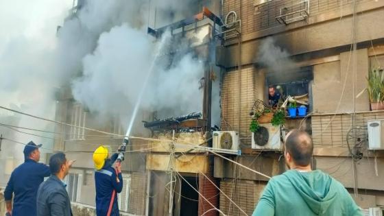 الحماية المدنية تسيطر على حريق شقة سكنية فى فيصل