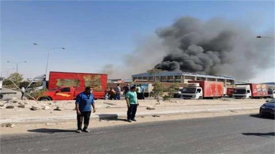 أصابة شخصين فى حريق مصنع بمدينة 6 أكتوبر