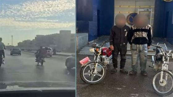 ضبط قائدي دراجات نارية بعد أداء حركات استعراضية خطيرة بحلوان
