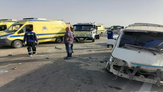 مصرع وإصابة 33 شخصًا في حوادث متفرقة بكفر الشيخ وبني سويف ومحور 26 يوليو