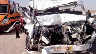 اصابة 21 مواطن في حادث تصادم بالمنيا