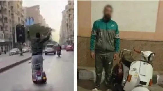 ضبط قائد دراجة نارية بدون رخصة بعد أداء حركات خطرة على طريق بالبحيرة