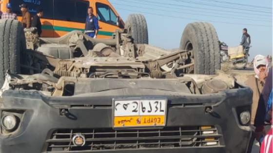 انقلاب ميكروباص على طريق بلبيس – السلام يُصيب 5 أشخاص بالشرقية