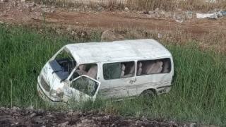 حادث مروع في بني سويف: انقلاب ميكروباص يُصيب 8 أشخاص