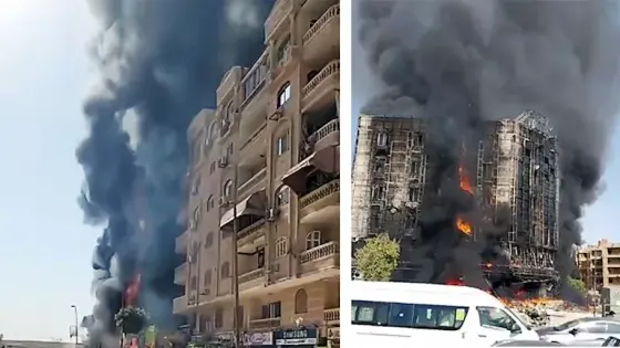 إخماد حريق اندلع بعقار في حدائق الأهرام.. والنيران التهمت محتويات بعض الطوابق