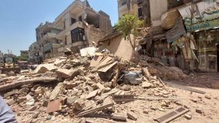 انهيار عقار بالبراجيل.. وإصابات بين السكان