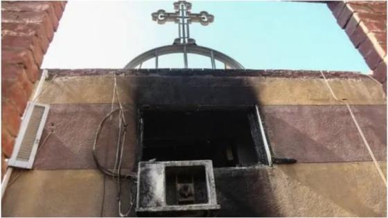 مصدر أمني: مبخرة تحتوي على شمعة وراء حريق كنيسة مارجرجس بقنا