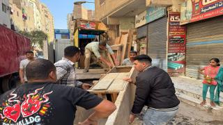 حملة مكبرة لتطهير وتجميل شارع دكتور لاشين من الإشغالات بالمريوطية (صور)