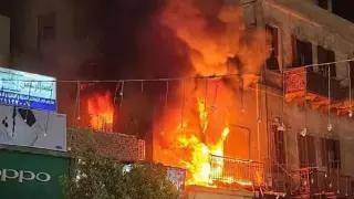 سقوط سقف عقار ينهي حياة أمين شرطة خلال أعمال تبريد حريق بحلوان