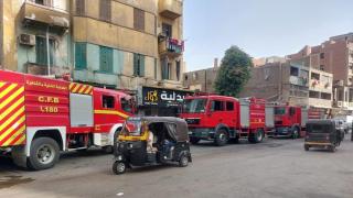 السيطرة على حريق شب فى محل كاوتش بمنطقة روض الفرج