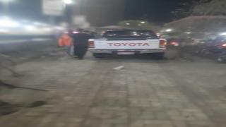 متهور يدهس 6 اشخاص بسيارة نصف نقل بالصعود على الرصيف بأسيوط