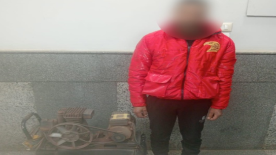 ضبط المتهم بسرقة ماكينة ضغط هواء من أعلى سطح منزل بالدقهلية