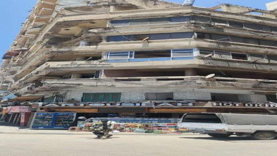 تفاصيل انهيار أجزاء من عقار مكون من 7 طوابق بالإسكندرية