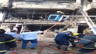 10 مصابين حصيلة حريق مطعم كشري بمدينة الباجور بالمنوفية شهدت منطقة