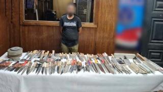 ضبط ورشة لتصنيع الأسلحة البيضاء والإتجار بها بدون ترخيص بالشرابية