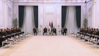 وزير الداخلية يستقبل وزير الدفاع وكبار قادة القوات المسلحة