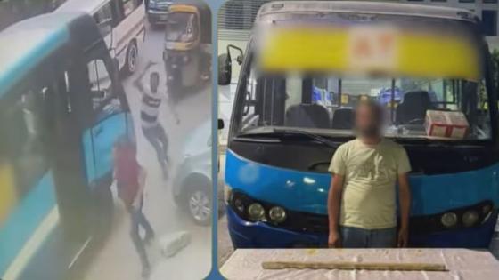 ضبط سائق ميني باص بالقاهرة بعد تعديه على مواطن بعصا خشبية