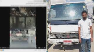 ضبط سائق سيارة نقل بعد تناثر حمولة قمامة على أحد طرق القاهرة
