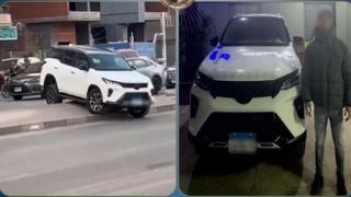 ليس نائباً ولا مسؤولاً.. مفاجأة في هوية قائد سيارة شعار مجلس النواب بمدينة نصر