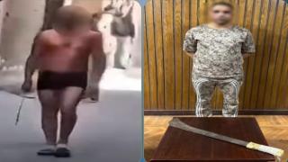 ضبط عاطل تجرد من ملابسه واعتدى على مواطنين بسلاح في الإسكندرية