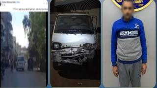 ضبط قائد ميكروباص بالسير برعونة بالدقهلية بعد إصطدامه بسيارة ملاكى