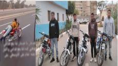 ضبط 4 شباب لقيادتهم دراجات نارية بحركات استعراضية خطرة على طريق سريع بالقاهرة
