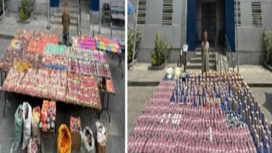 ضبط شخصين بحوزتهما أكثر من 3.5 مليون قطعة ألعاب نارية بالقاهرة