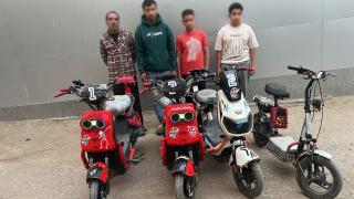 ضبط 4 أشخاص بالبحيرة بعد تنفيذ حركات استعراضية بدراجات كهربائية بدون ترخيص