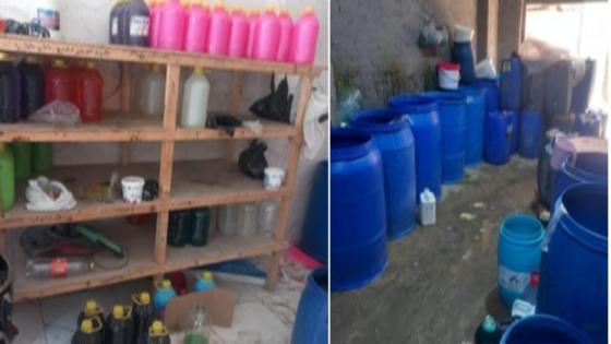 ضبط 15 طن منظفات مغشوشة ومنتهية الصلاحية داخل مصنع بدون ترخيص بحلوان