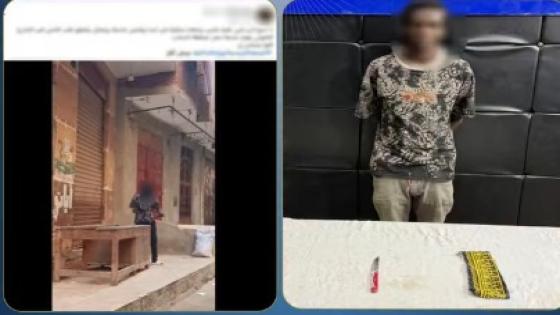 ضبط أجنبي ظهر في فيديو بسلاح أبيض وغطاء وجه بزهراء مدينة نصر