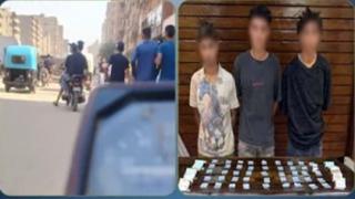 ضبط 3 عاطلين ظهروا في فيديو أثناء ترويج المخدرات على دراجة بدون لوحات بشبرا الخيمة