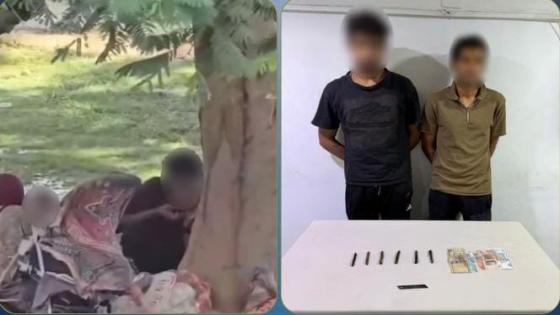 ضبط شخصين ظهرا في فيديو لتعاطي المخدرات داخل حديقة بالحي السابع بأكتوبر