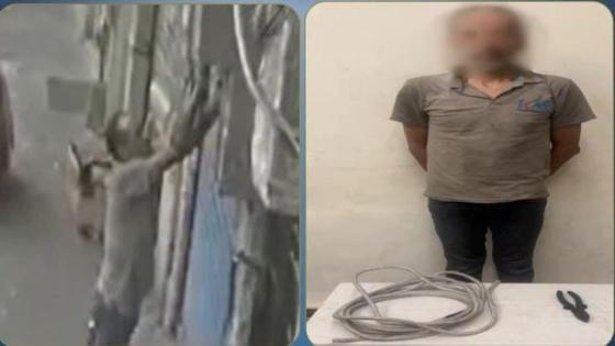 سرقة كابل كهرباء تشعل النيران في سيدي بشر.. والشرطة تضبط المتهم