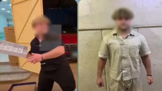 استعراض أمام المواطنين لجذب الزبائن.. ضبط صاحب محل ألقى أدوات زجاجية بالطريق في الجيزة