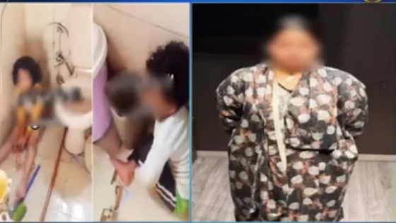 ضرب وتوثيق بالفيديو.. تفاصيل القبض على أم اعتدت على طفليها بدورة مياه