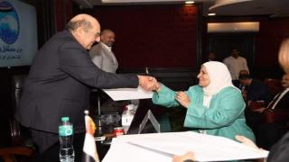 حازم حيدر يهنىء النائبة سلوي ابو الوفا بعد توليها أمانة لجنة التضامن الاجتماعي بالمنيا 