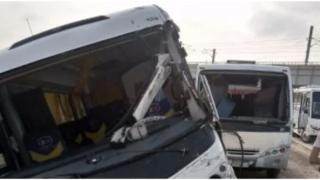 تصادم أتوبيس بسيارة نقل يتسبب في مصرع 8 أشخاص وإصابة 14أخرين بالمنيا