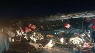 اصابة 9 اشخاص فى تصادم اتوبيس وميكروباص فى الجيزة