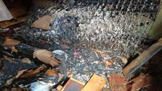 الشقة المحترقة فى الطالبية