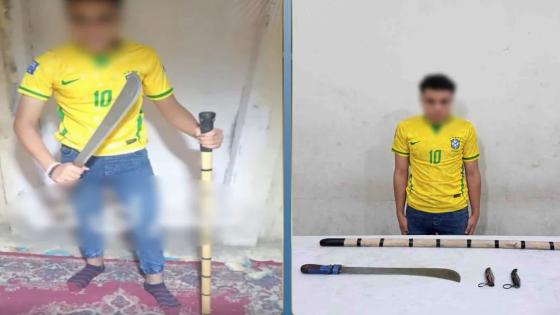 ضبط طالب بالبحيرة ظهر في فيديو يحمل أسلحة بيضاء مدونًا عليها عبارات خادشة للحياء