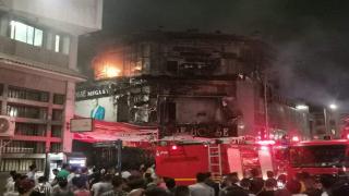 حريق ارض اللواء