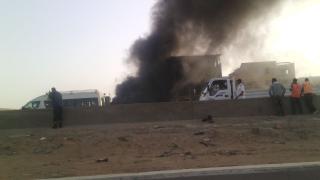 حريق سيارة __ارشيفية