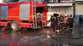 حريق محل بويات فى ابو النمرس