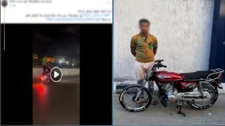 استعراض متهور في شوارع الإسكندرية ينتهي بضبط قائد دراجة نارية بدون لوحات