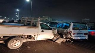 أصابة 7 أشخاص فى تصادم سيارتين أعلى محور 26 يوليو