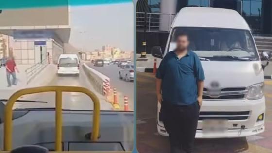 استغل مسار الاتوبيس الترددي ..ضبط سائق ميكروباص سار عكس الاتجاه بالطريق الدائري في الجيزة